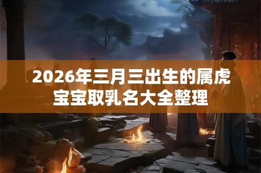 2026年三月三出生的属虎宝宝取乳名大全整理