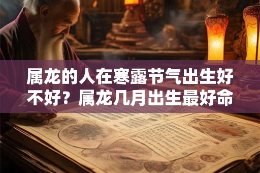 属龙的人在寒露节气出生好不好？属龙几月出生最好命运？