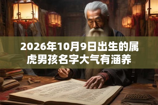 2026年10月9日出生的属虎男孩名字大气有涵养