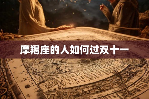 摩羯座的人如何过双十一