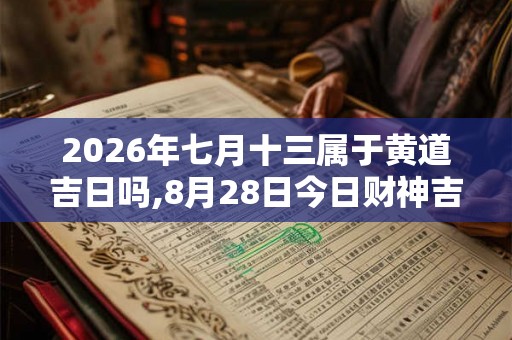 2026年七月十三属于黄道吉日吗,8月28日今日财神吉位 2026年七月十三属于黄道吉日吗,8月28日今日财神吉位