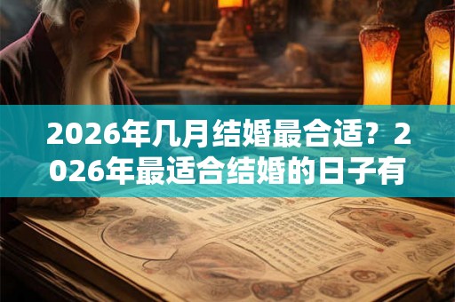 2026年几月结婚最合适？2026年最适合结婚的日子有哪几天？
