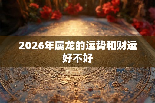 2026年属龙的运势和财运好不好
