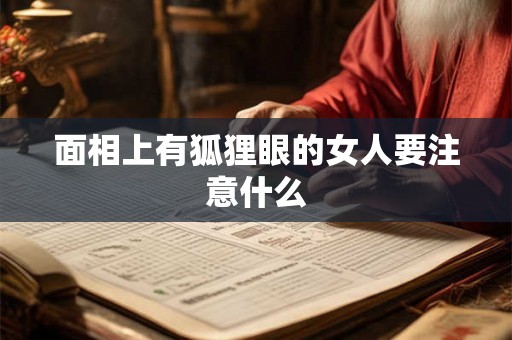 面相上有狐狸眼的女人要注意什么