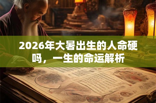 2026年大暑出生的人命硬吗，一生的命运解析