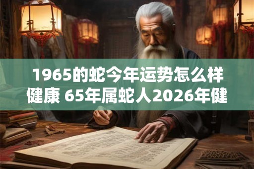 1965的蛇今年运势怎么样健康 65年属蛇人2026年健康运势如何