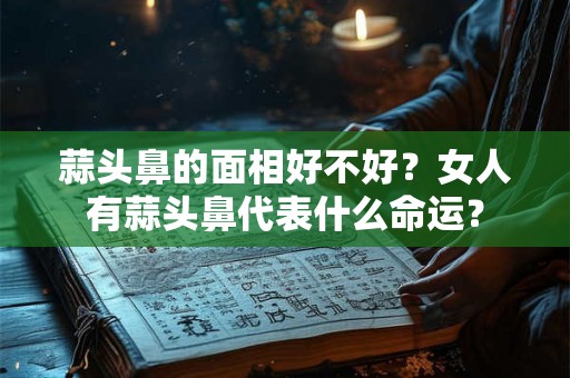 蒜头鼻的面相好不好？女人有蒜头鼻代表什么命运？