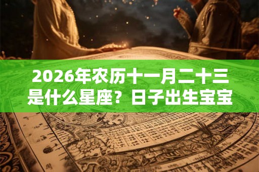 2026年农历十一月二十三是什么星座？日子出生宝宝好吗？