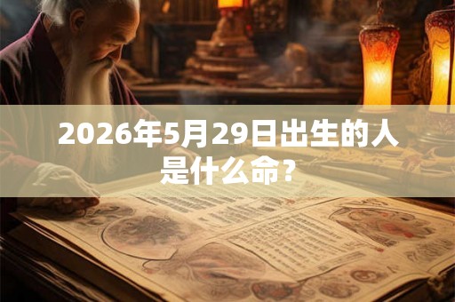 2026年5月29日出生的人是什么命？