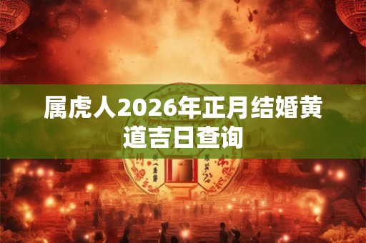 属虎人2026年正月结婚黄道吉日查询 属虎人2026年正月结婚黄道吉日查询