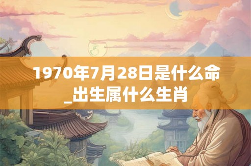 1970年7月28日是什么命_出生属什么生肖
