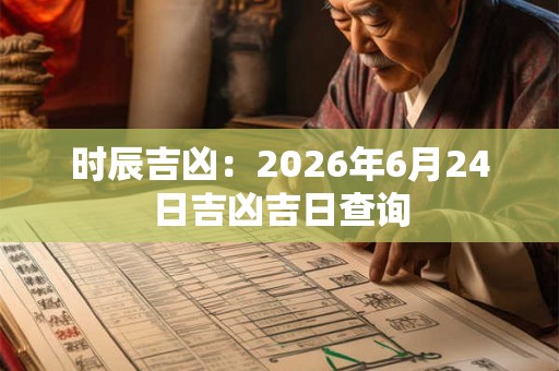 时辰吉凶：2026年6月24日吉凶吉日查询
