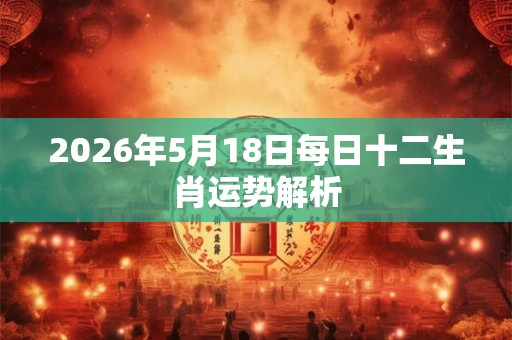 2026年5月18日每日十二生肖运势解析