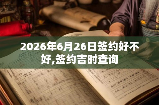 2026年6月26日签约好不好,签约吉时查询
