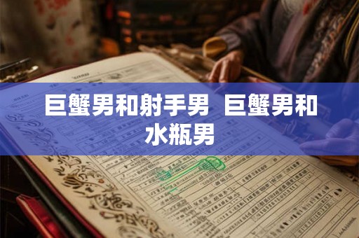 巨蟹男和射手男  巨蟹男和水瓶男