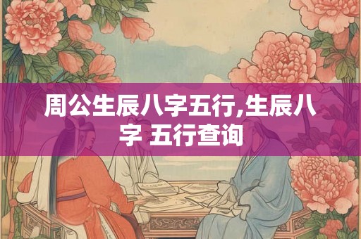 周公生辰八字五行,生辰八字 五行查询