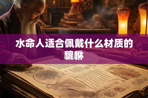 水命人适合佩戴什么材质的貔貅 水命人适合佩戴什么材质的貔貅
