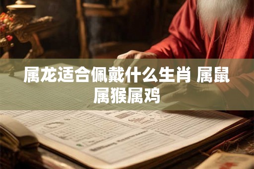 属龙适合佩戴什么生肖 属鼠属猴属鸡 属龙适合佩戴什么生肖 属鼠属猴属鸡