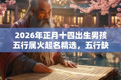 2026年正月十四出生男孩五行属火起名精选，五行缺火起名用什么字？
