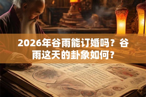 2026年谷雨能订婚吗？谷雨这天的卦象如何？
