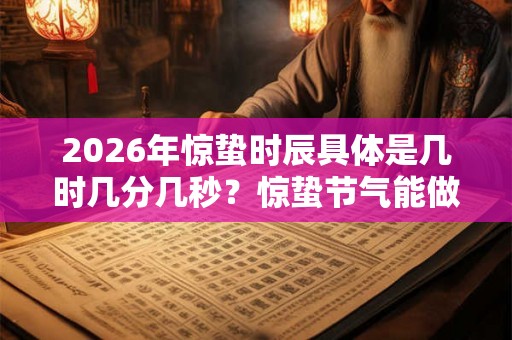 2026年惊蛰时辰具体是几时几分几秒？惊蛰节气能做什么活动？