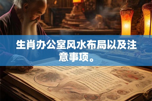 生肖办公室风水布局以及注意事项。