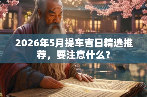 2026年5月提车吉日精选推荐，要注意什么？