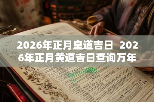 2026年正月皇道吉日  2026年正月黄道吉日查询万年历