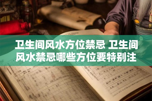 卫生间风水方位禁忌 卫生间风水禁忌哪些方位要特别注意