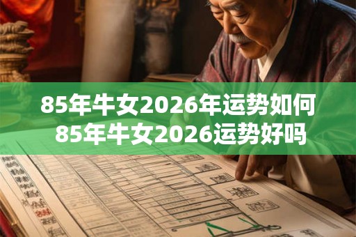 85年牛女2026年运势如何 85年牛女2026运势好吗