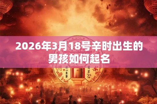 2026年3月18号辛时出生的男孩如何起名