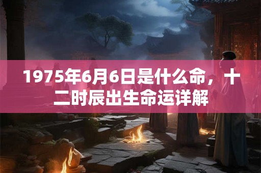 1975年6月6日是什么命,十二时辰出生命运详解 1975年6月6日是什么命,十二时辰出生命运详解