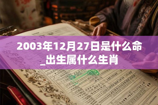 2003年12月27日是什么命_出生属什么生肖 2003年12月27日是什么命_出生属什么生肖