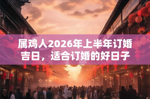 属鸡人2026年上半年订婚吉日，适合订婚的好日子
