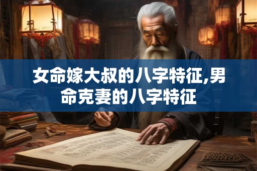 女命嫁大叔的八字特征,男命克妻的八字特征