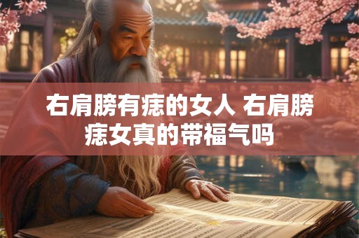 右肩膀有痣的女人 右肩膀痣女真的带福气吗 右肩膀有痣的女人 右肩膀痣女真的带福气吗
