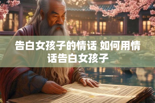 告白女孩子的情话 如何用情话告白女孩子 告白女孩子的情话 如何用情话告白女孩子