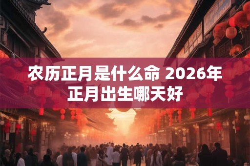 农历正月是什么命 2026年正月出生哪天好 农历正月是什么命 2026年正月出生哪天好