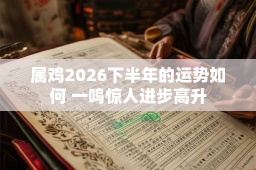属鸡2026下半年的运势如何 一鸣惊人进步高升