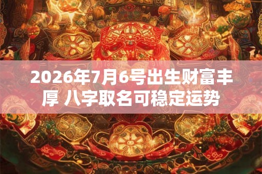 2026年7月6号出生财富丰厚 八字取名可稳定运势