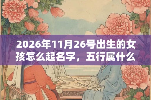 2026年11月26号出生的女孩怎么起名字，五行属什么
