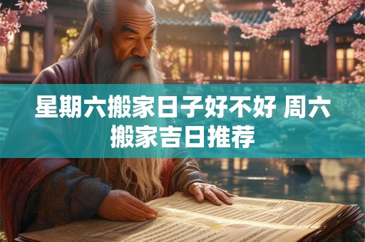 星期六搬家日子好不好 周六搬家吉日推荐