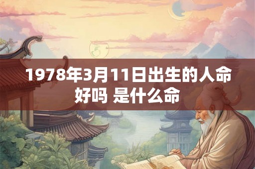 1978年3月11日出生的人命好吗 是什么命