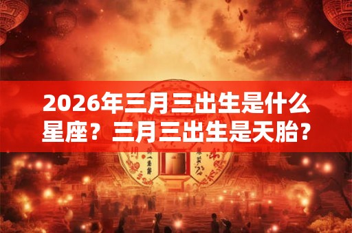 2026年三月三出生是什么星座？三月三出生是天胎？