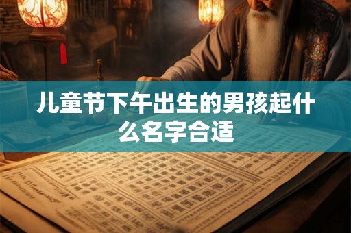 儿童节下午出生的男孩起什么名字合适
