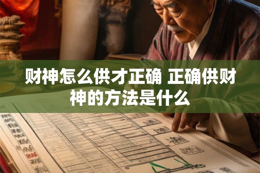 财神怎么供才正确 正确供财神的方法是什么 财神怎么供才正确 正确供财神的方法是什么