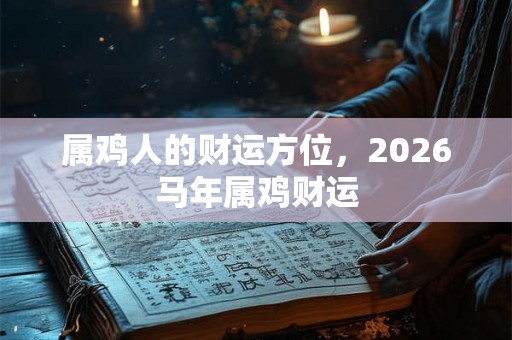 属鸡人的财运方位，2026马年属鸡财运