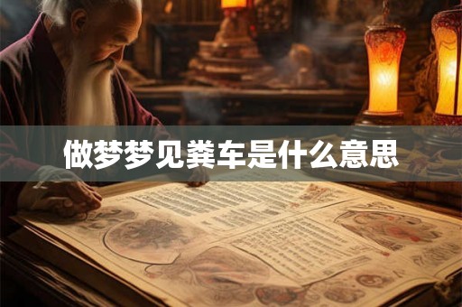 做梦梦见粪车是什么意思