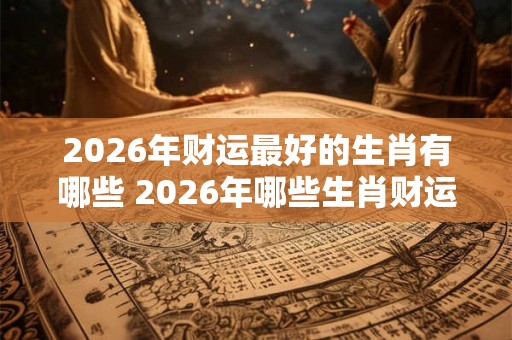 2026年财运最好的生肖有哪些 2026年哪些生肖财运最旺 2026年财运最好的生肖有哪些 2026年哪些生肖财运最旺