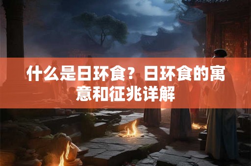 什么是日环食?日环食的寓意和征兆详解 什么是日环食?日环食的寓意和征兆详解